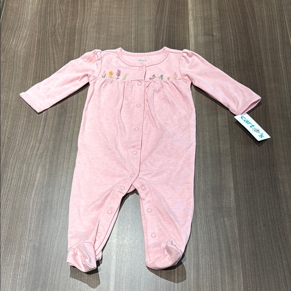 Carter's Soft Pink Floral Footie